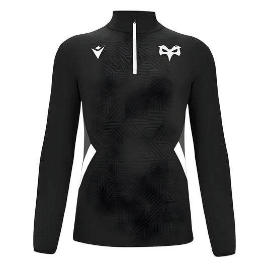 2024-2025 Ospreys Rugby Training 1/4 Zip Top (Black)_2