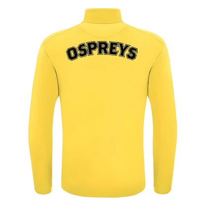 2024-2025 Ospreys Rugby 1/4 Zip Training Top (Yellow)_2