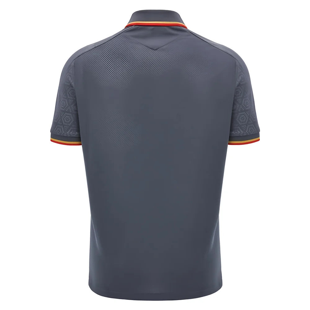 2024-2025 Wales WRU Rugby Travel Polo Shirt (Anthracite) - Kids_2