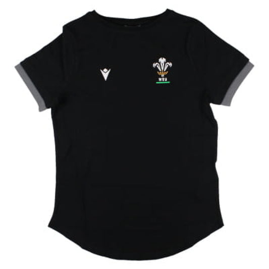 2024-2025 Wales Rugby WRU T-Shirt (Black) - Womens_1