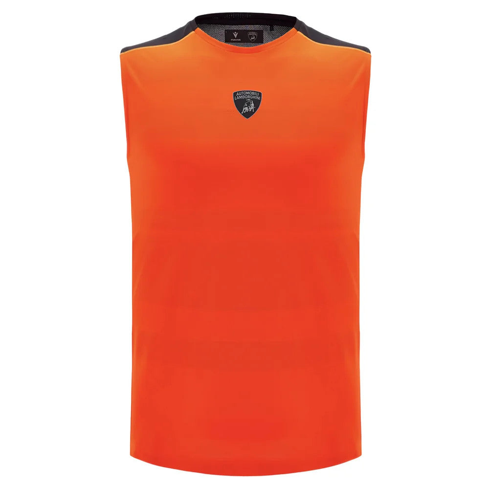 2025 Lamborghini Poly Sleeveless Shirt Orange/Black_3