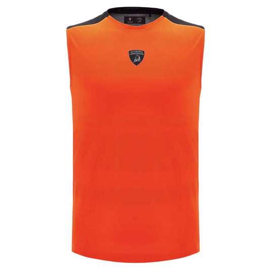 2025 Lamborghini Poly Sleeveless Shirt Orange/Black_3