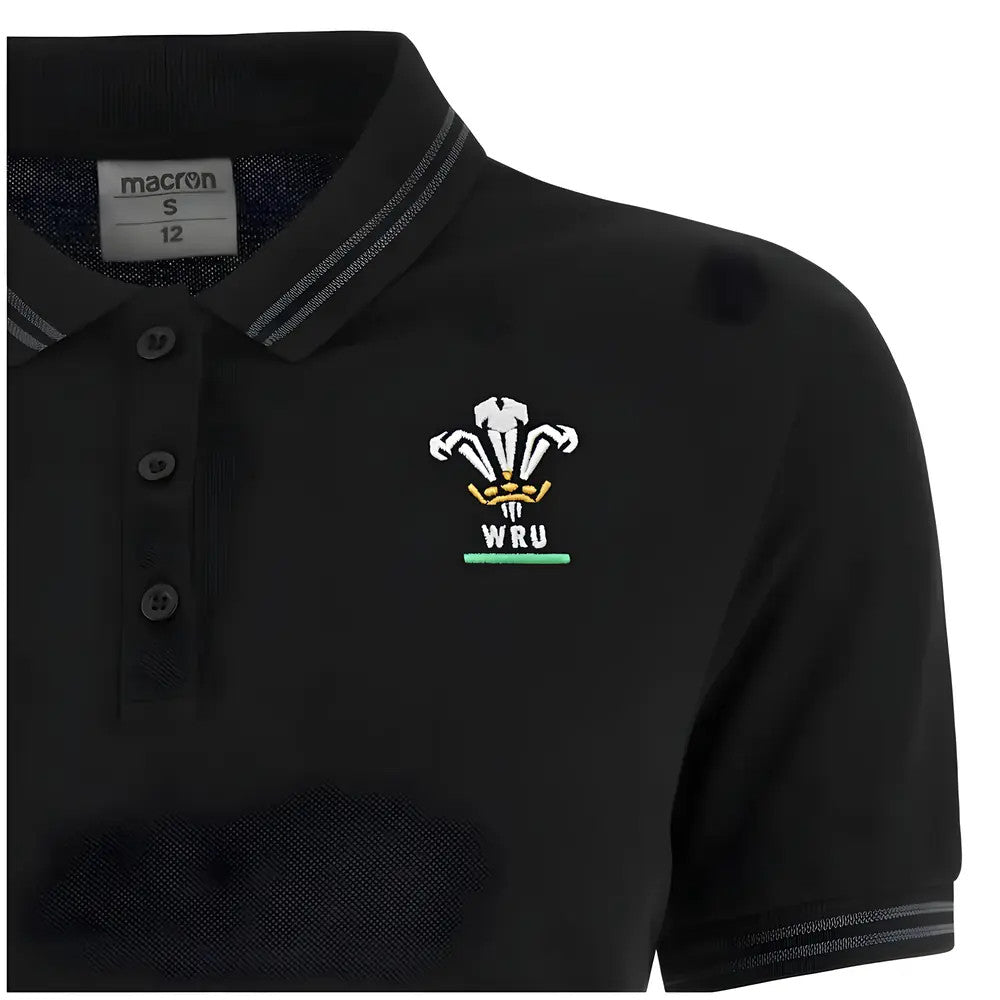 2024-2025 Wales Rugby Travel Polo Shirt (Black) - Womens_2