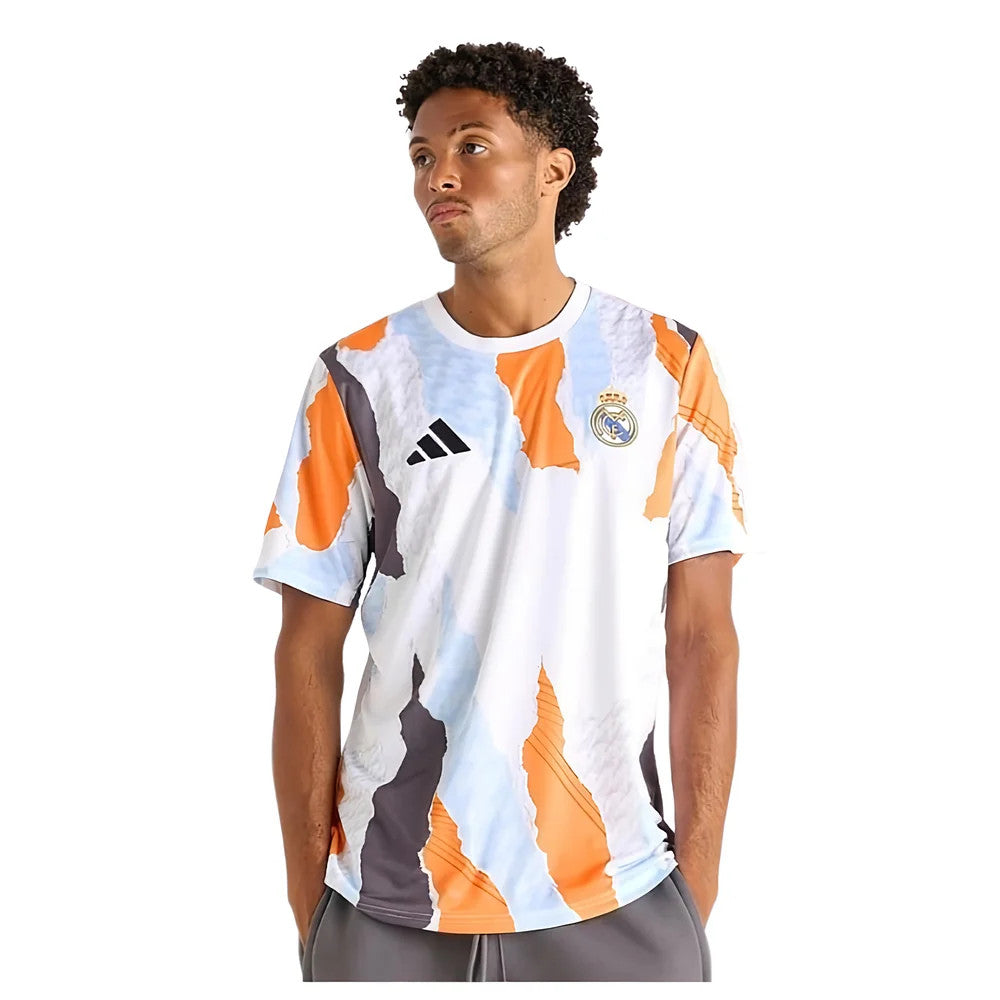 2024-2025 Real Madrid Pre-Match Shirt (White/Crew Orange)_1