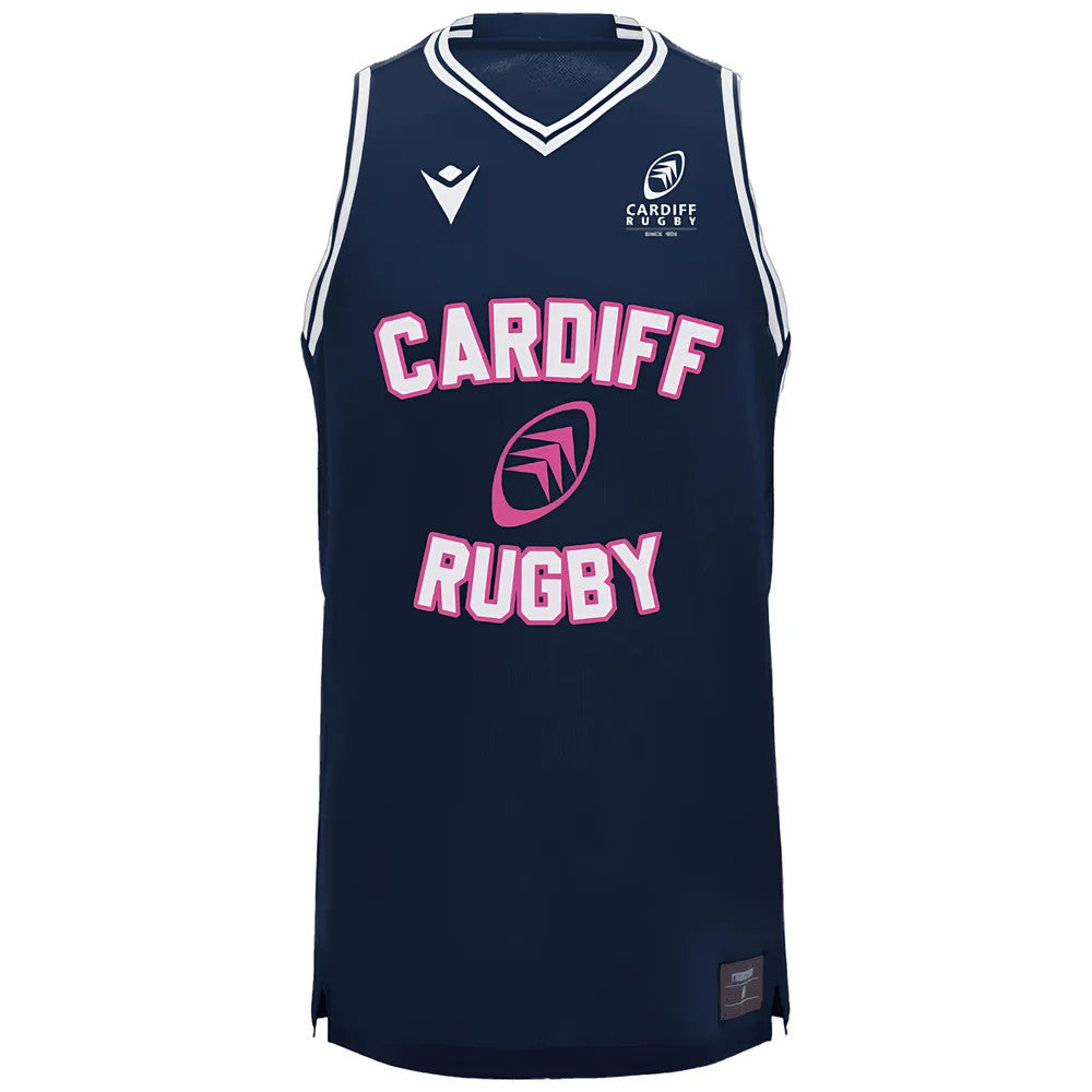 2024-2025 Cardiff Blues Rugby Basketball Singlet (Navy)_1