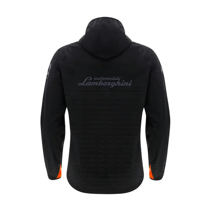2025 Lamborghini Mens Rain Jacket (Black/Orange)_1