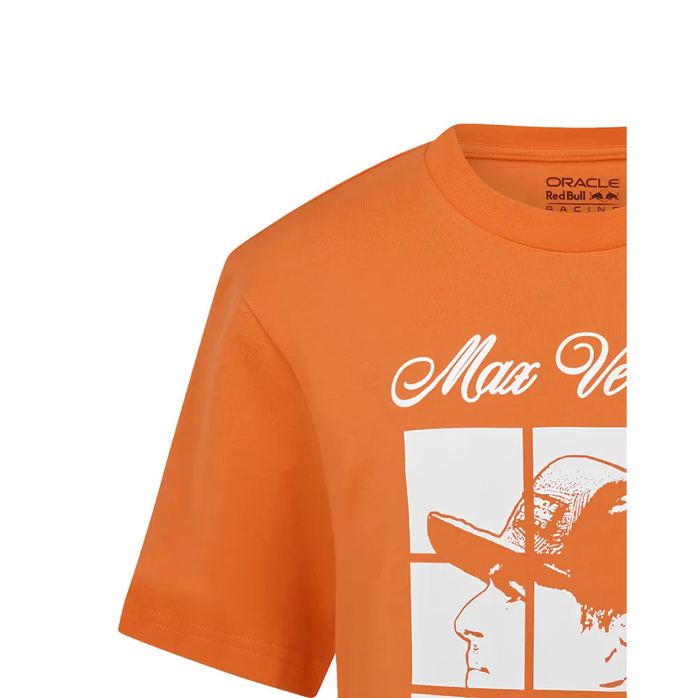 2025 Red Bull Racing Max Verstappen Puzzle T-Shirt (Orange) - Kids_3