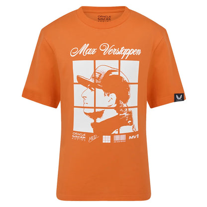 2025 Red Bull Racing Max Verstappen Puzzle T-Shirt (Orange) - Kids_3