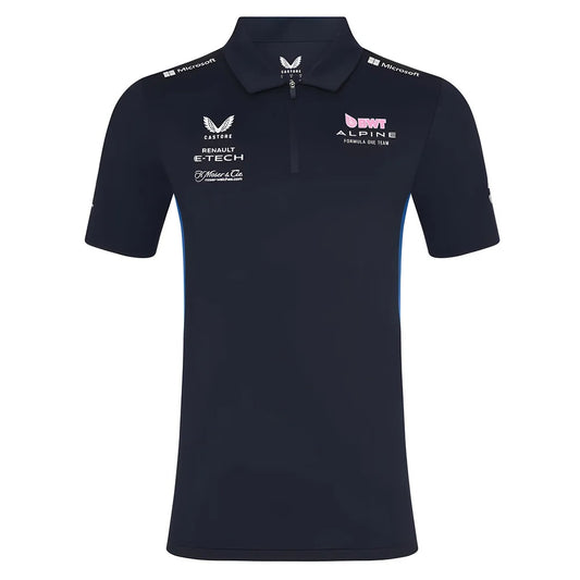 2025 Alpine F1  Mens SS Polo Shirt (Dark Sapphire)_3