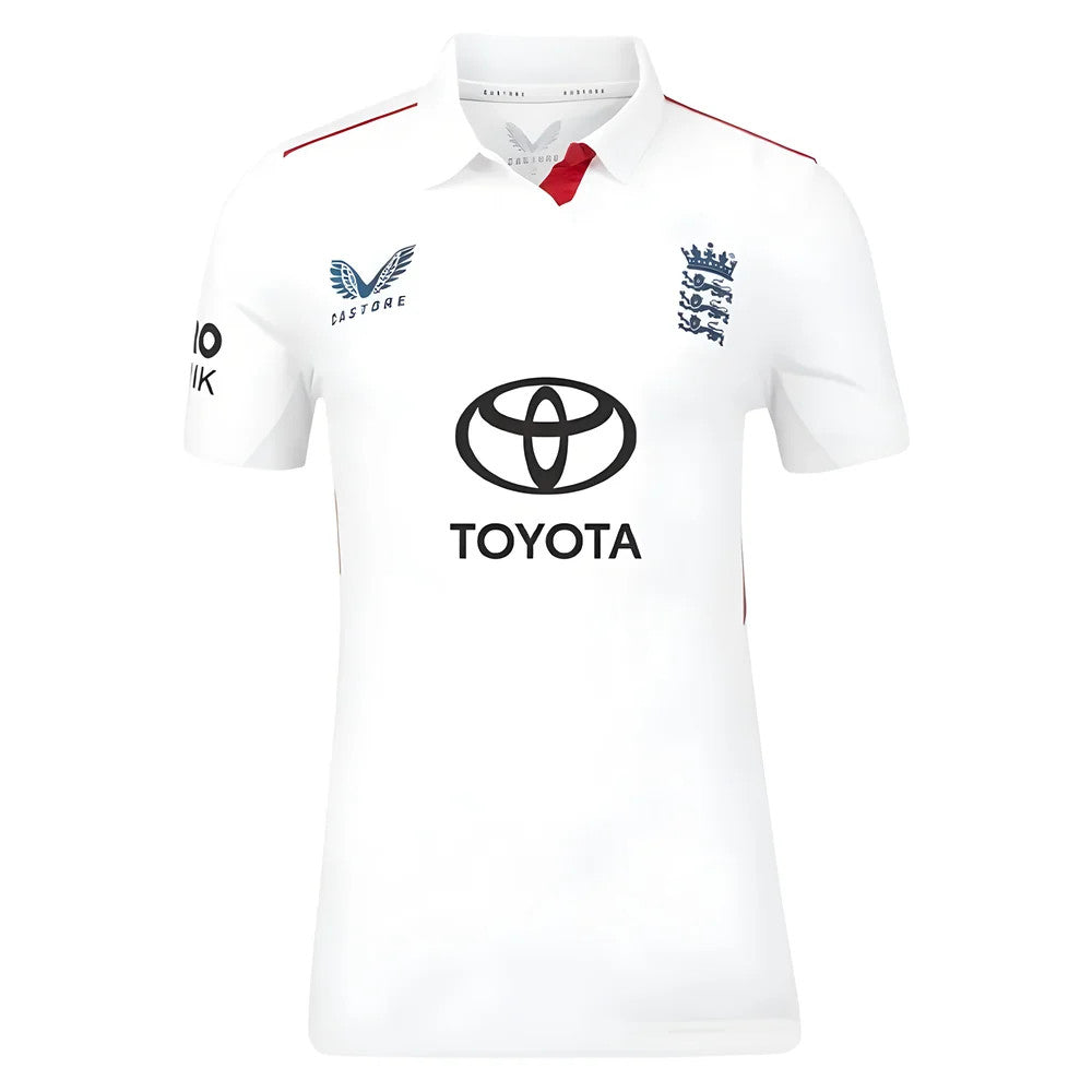 2025 England Cricket ECB Test Replica SS Shirt (White) - Womens_3