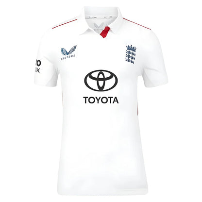 2025 England Cricket ECB Test Replica SS Shirt (White) - Womens_3