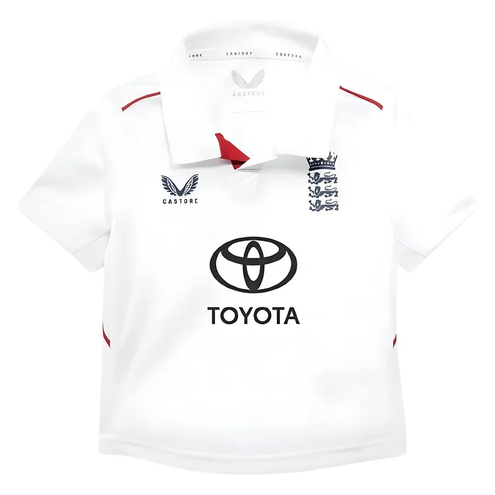 2025-2026 England Cricket ECB Test Replica SS Shirt (White) - Infant_1