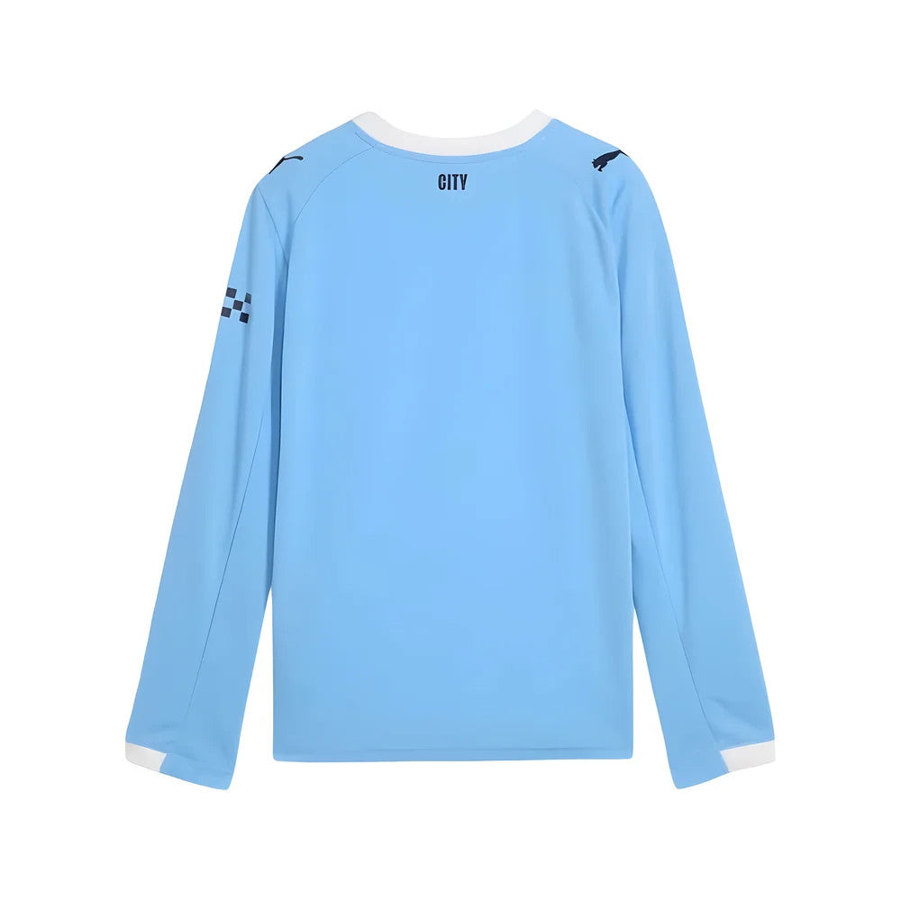 2025-2026 Man City Long Sleeve Home Shirt (Kids)_1
