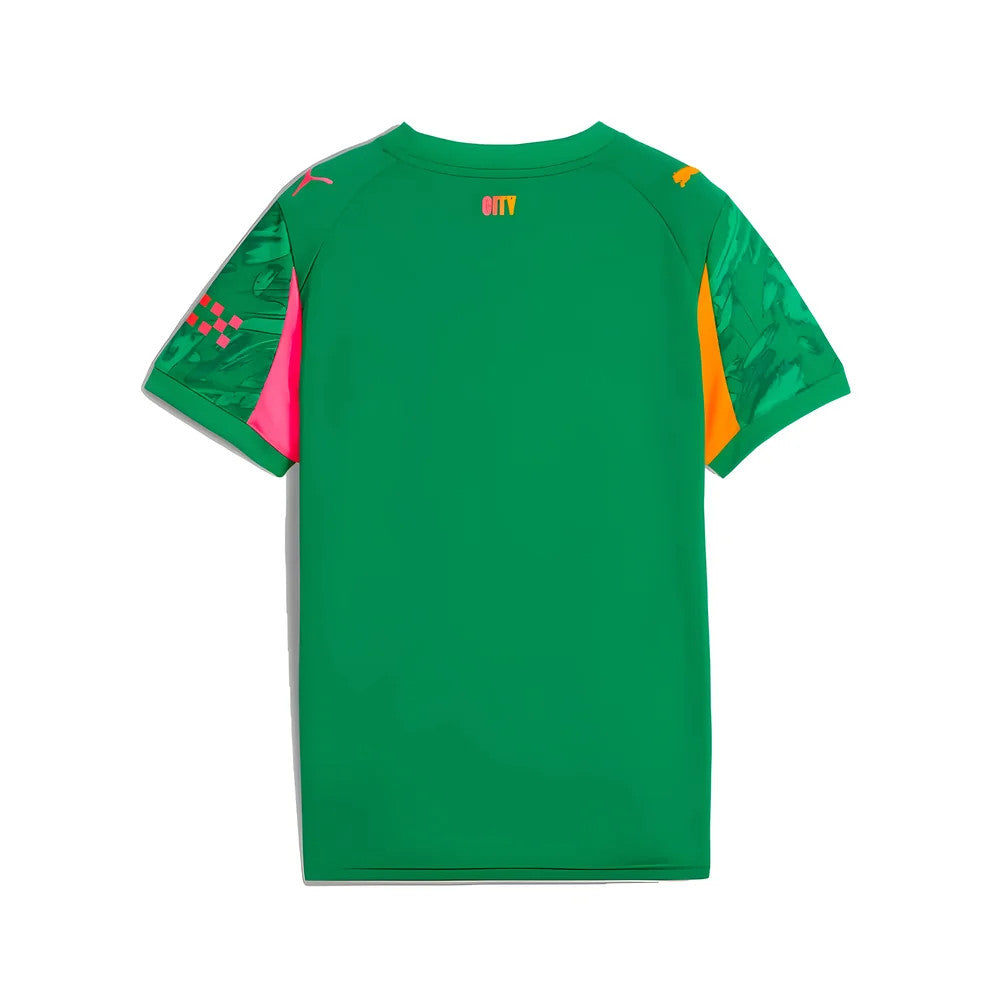 2025-2026 Man City Goalkeeper Away Shirt (Green) - Kids (Donnarumma 25)_4