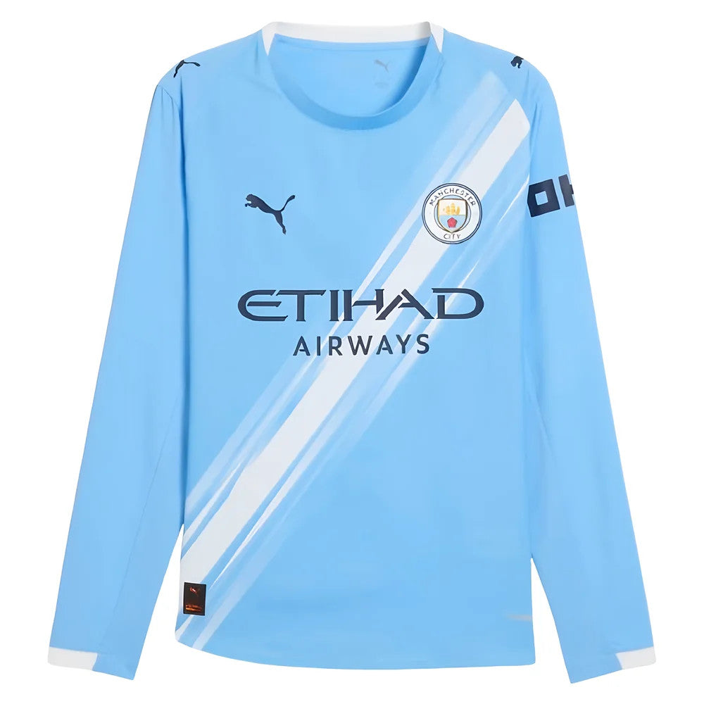 2025-2026 Man City Authentic Long Sleeve Home Shirt_1