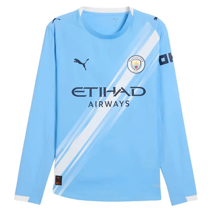 2025-2026 Man City Authentic Long Sleeve Home Shirt_1