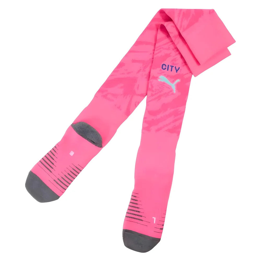 2025-2026 Man City Goalkeeper Home Socks (Pink)_1
