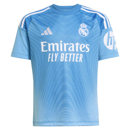 2025-2026 Real Madrid Home Goalkeeper Shirt (Blue) - Kids (Courtois 1)_5