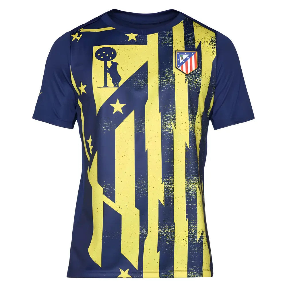 2025-2026 Atletico Madrid Pre-Match Shirt (Blue-Yellow)_2