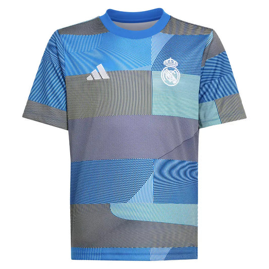 2025-2026 Real Madrid Pre-Match Shirt (Blue) - Kids_1