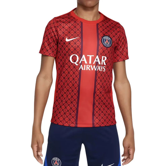 2025-2026 PSG Academy Pro Away Pre Match Shirt (Red) - Kids_2