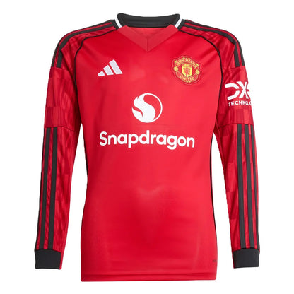 2025-2026 Man Utd Long Sleeve Home Shirt (Kids) (B.Fernandes 8)_3
