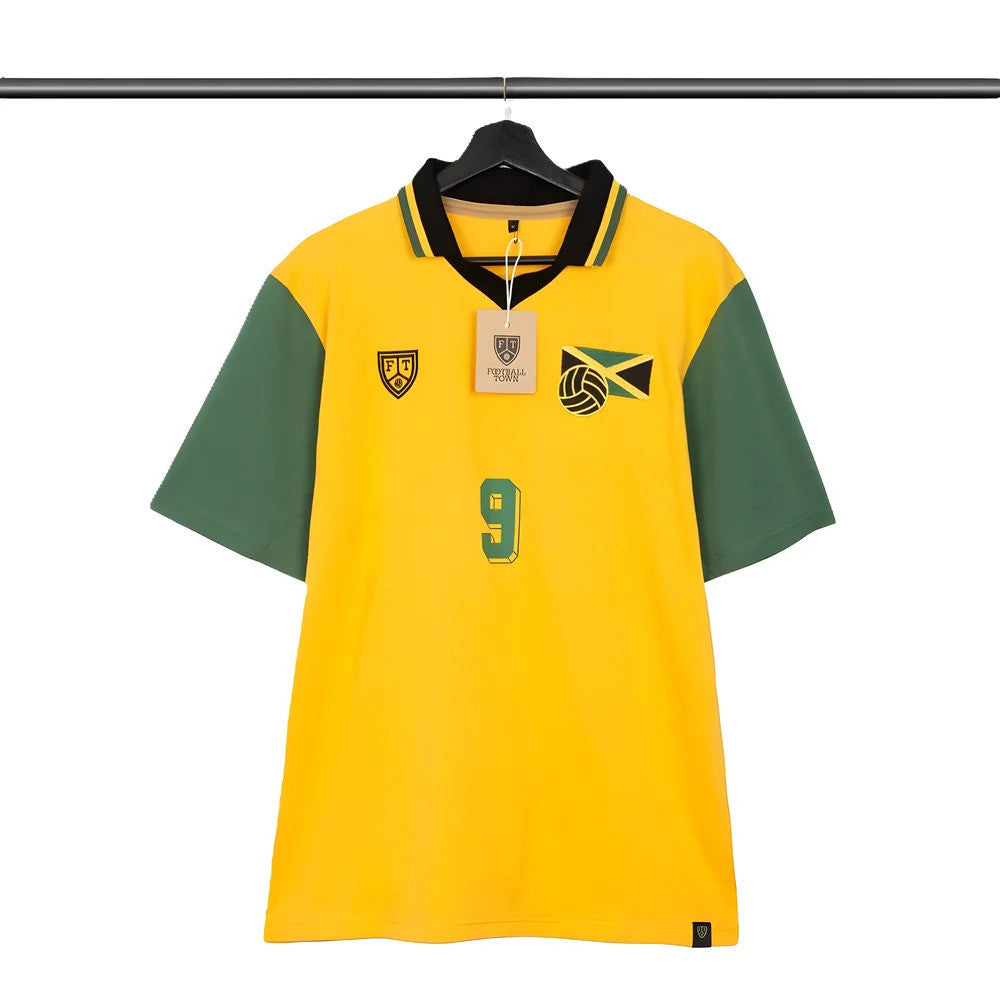 Vintage Jamaica Reggae Boyz No 9 Football Shirt_0
