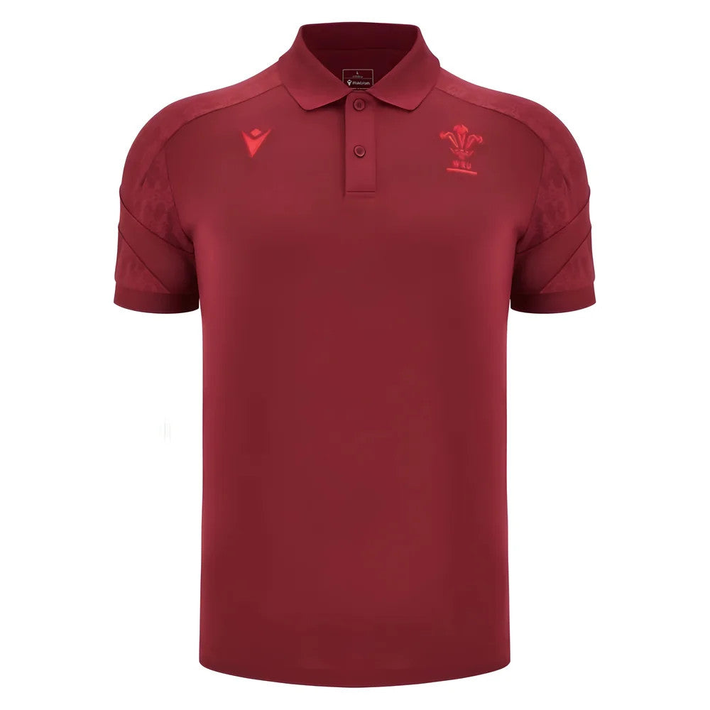 2025-2026 Wales WRU Travel Poly Polo Shirt (Deep Red)_3