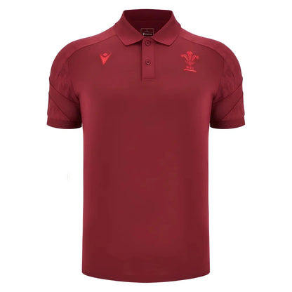 2025-2026 Wales WRU Travel Poly Polo Shirt (Deep Red)_3