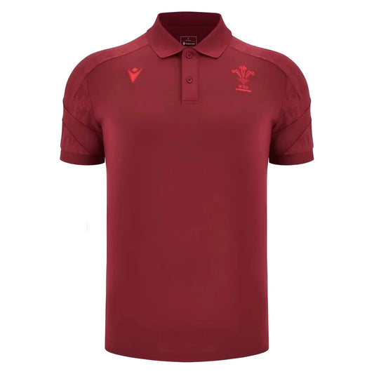 2025-2026 Wales WRU Travel Poly Polo Shirt (Deep Red)_3