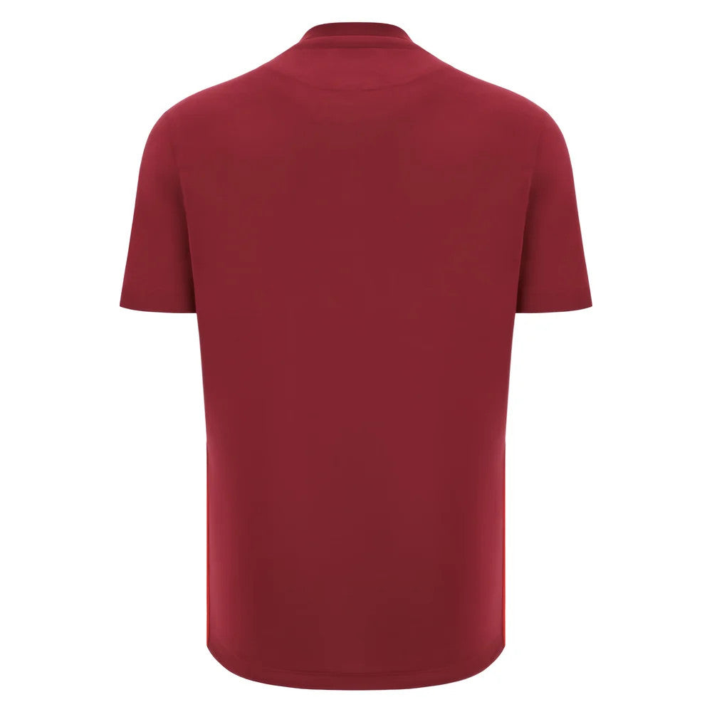 2025-2026 Wales WRU Rugby Travel Cotton Tee (Deep Red)_3