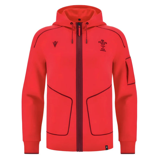 2025-2026 Wales WRU Ath Travel Player Full Zip (Red)_3