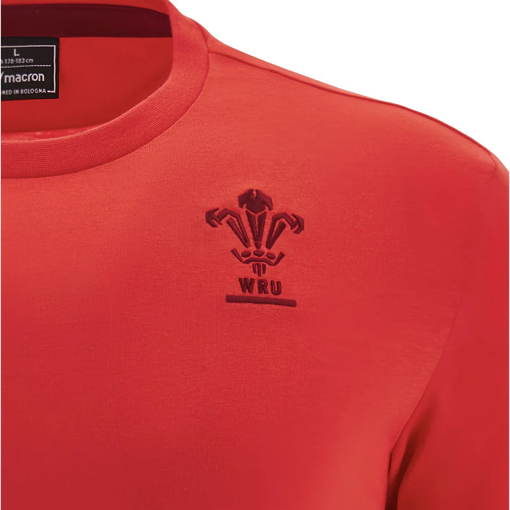 2025-2026 Wales WRU Rugby Travel Cotton Tee (Red)_3