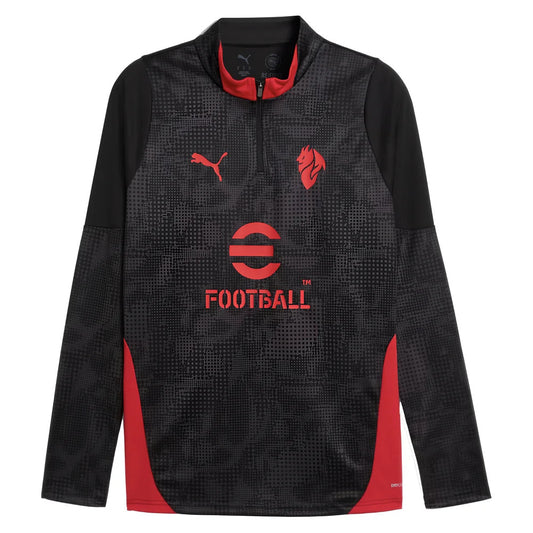 2025-2026 AC Milan Training 1/4 Zip Top (Black)_1