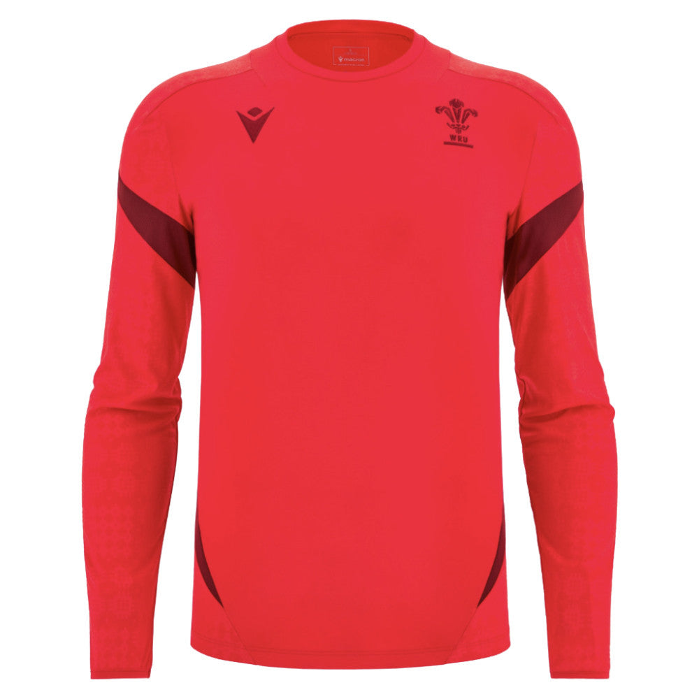 2025-2026 Wales WRU Rugby LS Player Training Shirt (Red)_3