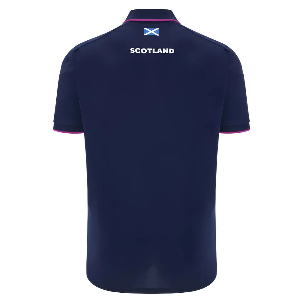 2025-2026 Scotland Rugby Travel Poly Polo Shirt (Navy)_3