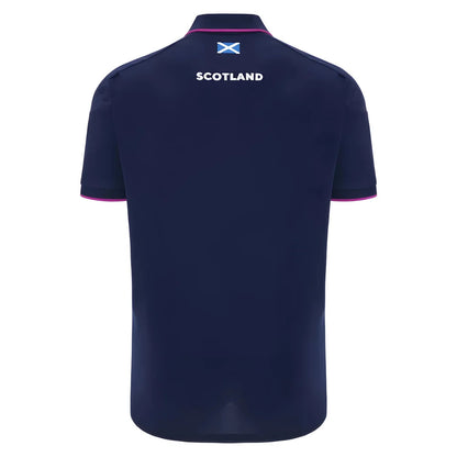 2025-2026 Scotland Rugby Travel Poly Polo Shirt (Navy)_3