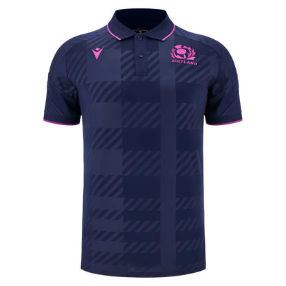 2025-2026 Scotland Rugby Travel Poly Polo Shirt (Navy)_3