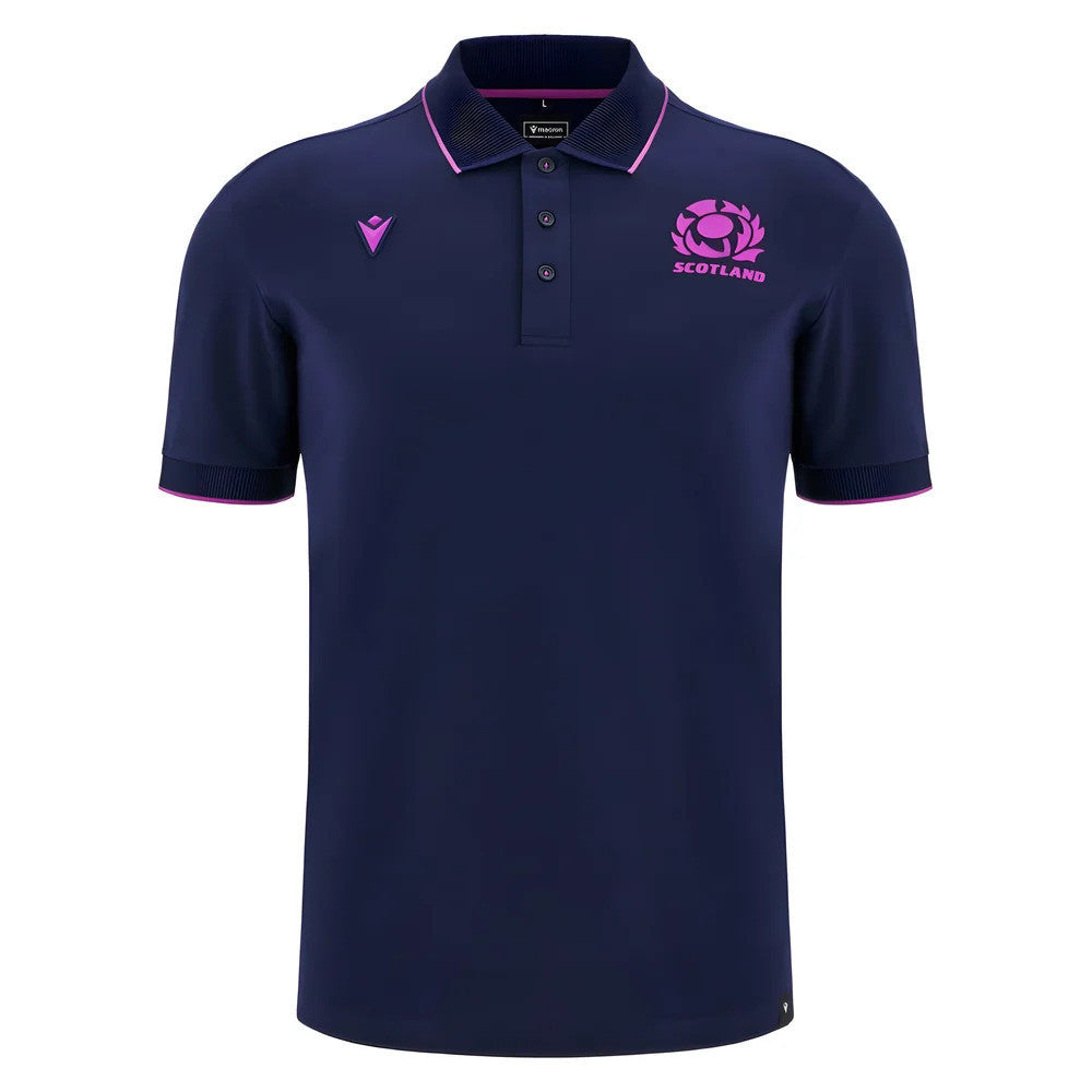2025-2026 Scotland Rugby Ath Polo Piquet Shirt (Navy)_2