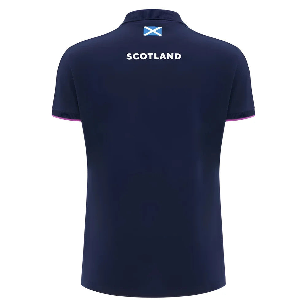 2025-2026 Scotland Rugby Travel Polo Shirt (Navy) - Womens_2