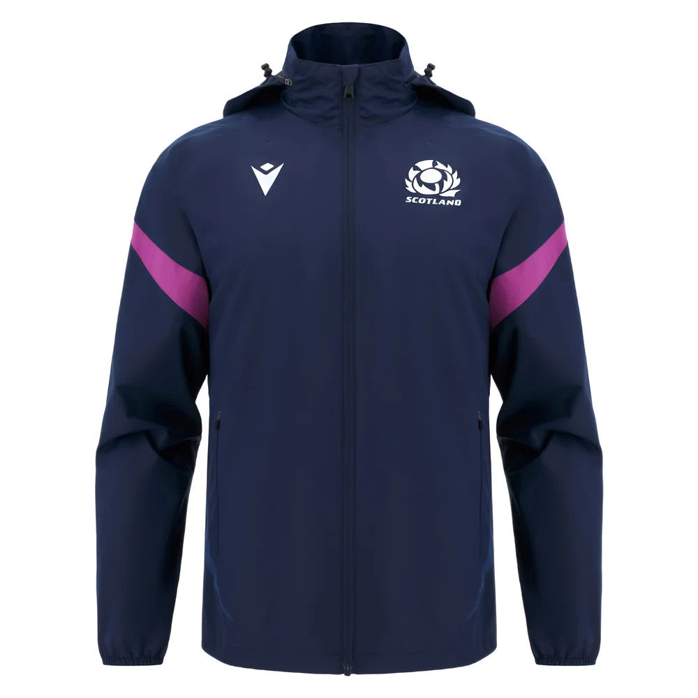 2025-2026 Scotland Rugby Training Rainjacket (Navy)_3