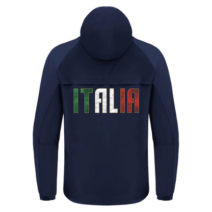 2025-2026 Italy FIR Rugby Rain Jacket (Navy)_3