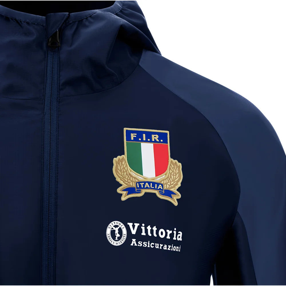 2025-2026 Italy FIR Rugby Rain Jacket (Navy)_3