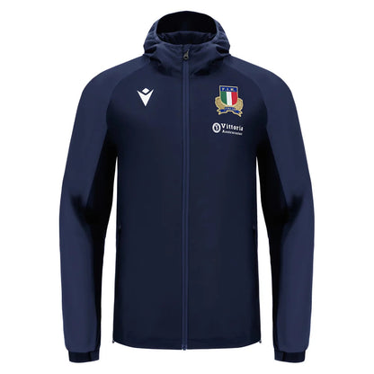 2025-2026 Italy FIR Rugby Rain Jacket (Navy)_3