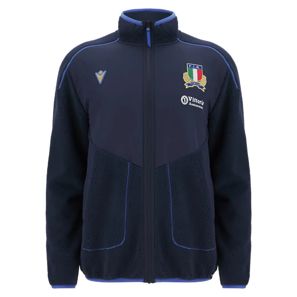 2025-2026 Italy FIR Rugby Ath Teddy Jacket (Navy)_3