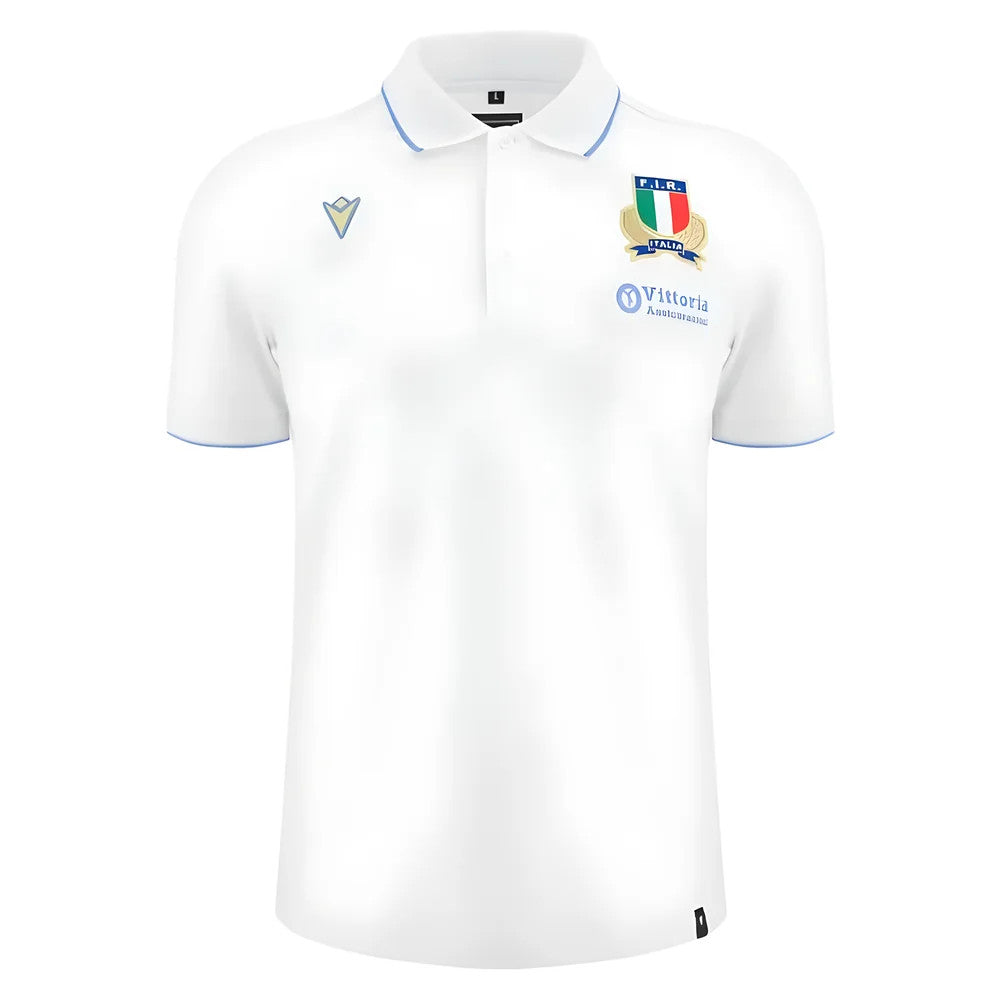 2025-2026 Italy FIR Rugby Cotton Polo Shirt (White)_2