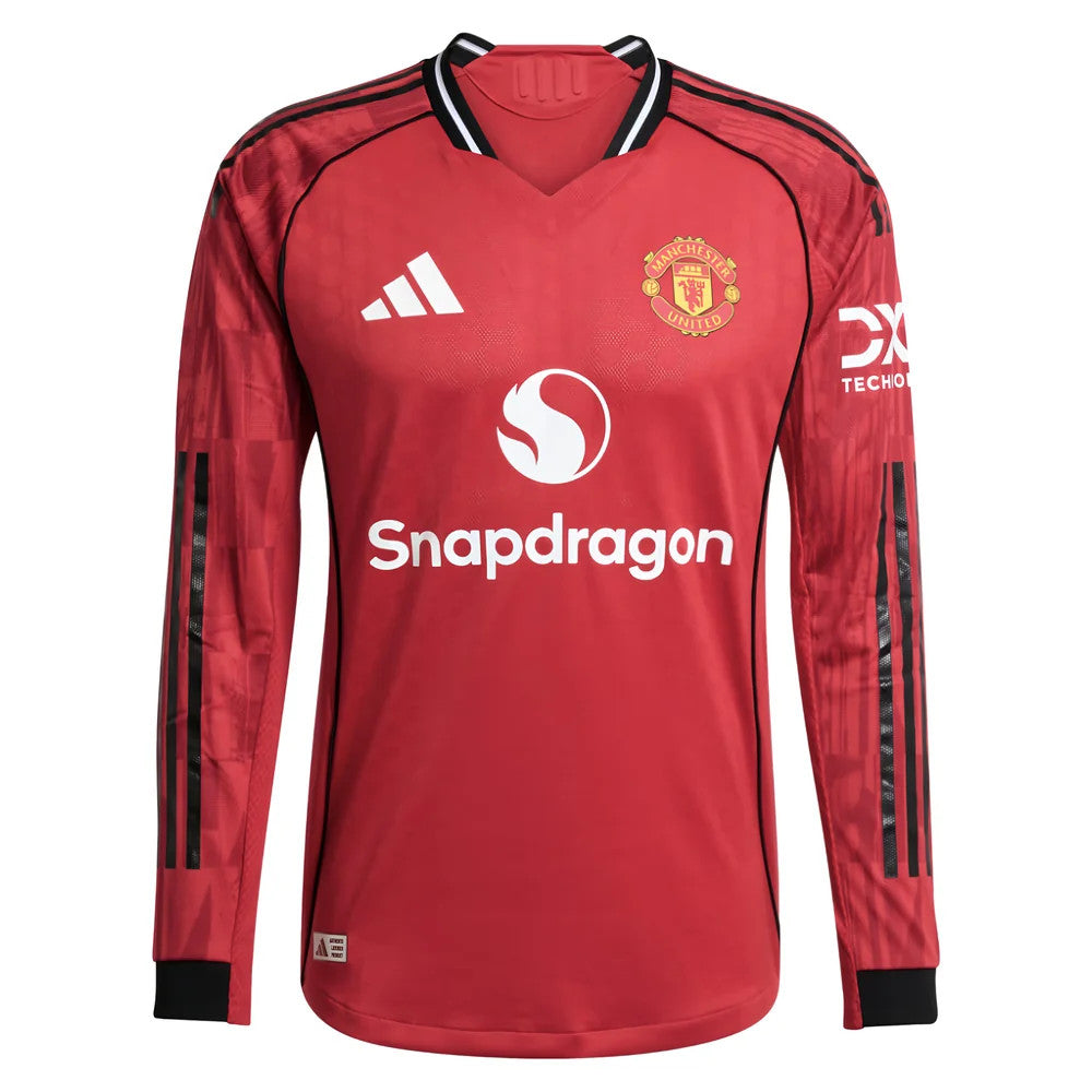 2025-2026 Man Utd Authentic Long Sleeve Home Shirt_3