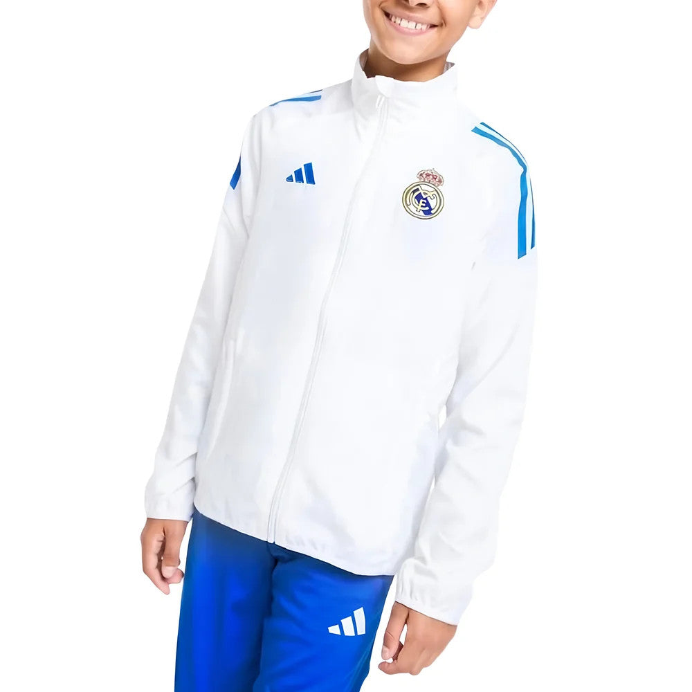 2025-2026 Real Madrid EU Presentation Jacket (White) - Kids_1