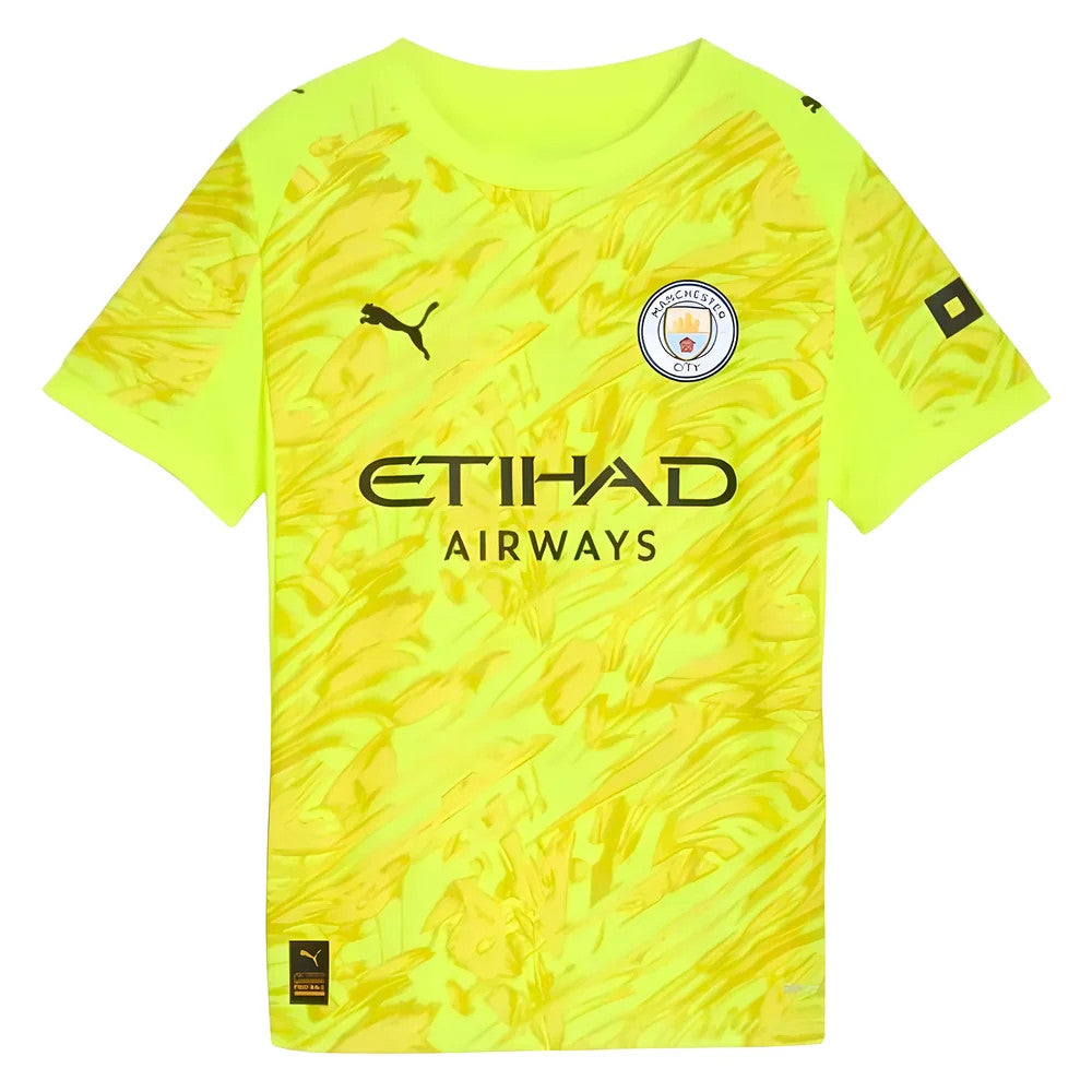 2025-2026 Man City Goalkeeper Third Shirt (Yellow) - Kids_1