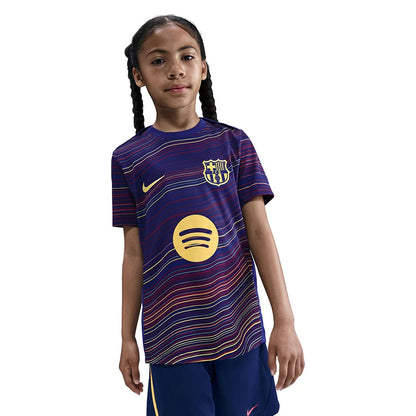 2025-2026 Barcelona Academy Pro Pre Match Shirt (Blue) - Kids_2